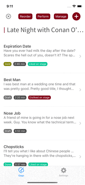 Be ready with sets app screen